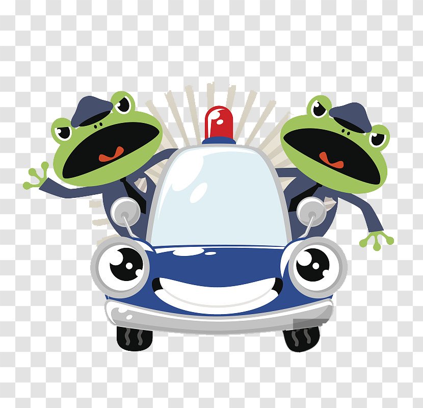 Frog Car Police Officer Illustration - A Who Patrols Patrol Transparent PNG