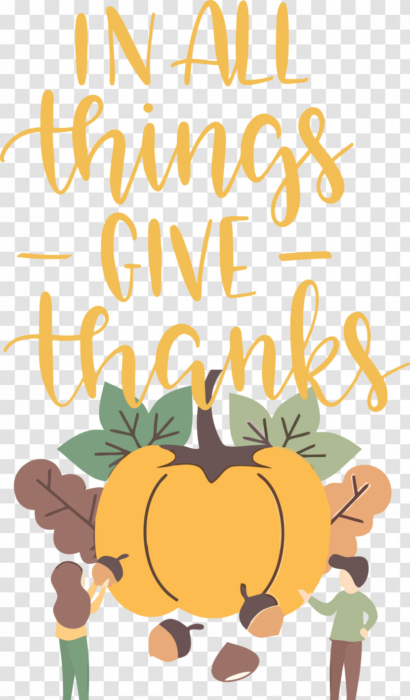 Give Thanks Thanksgiving Autumn Transparent PNG
