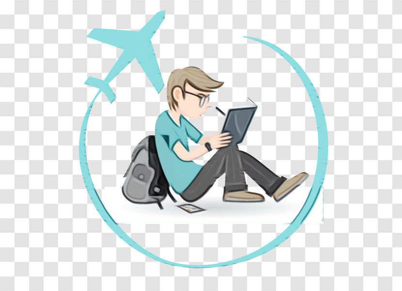 Sitting Cartoon Reading Employment Job Transparent PNG