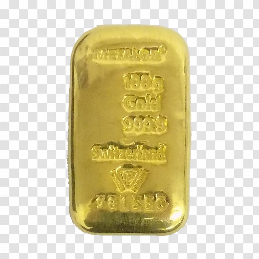 Gold Bar Metalor Technologies SA Bullion Fineness - Brass - BARS Transparent PNG