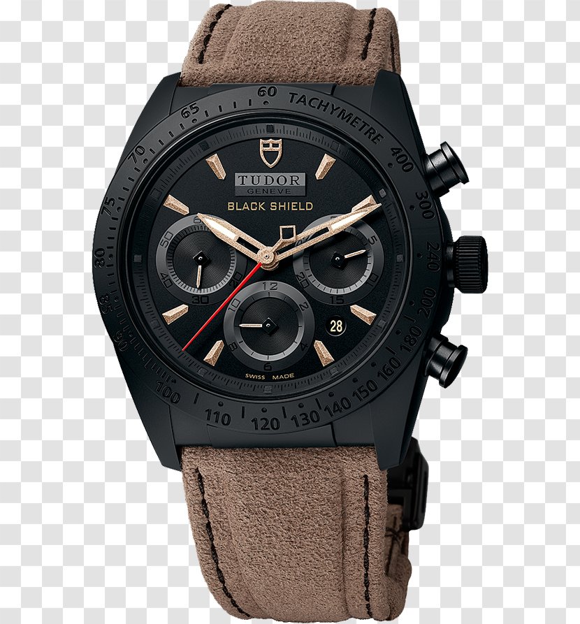Chronograph Tudor Watches Watch Strap - Black Shield Transparent PNG