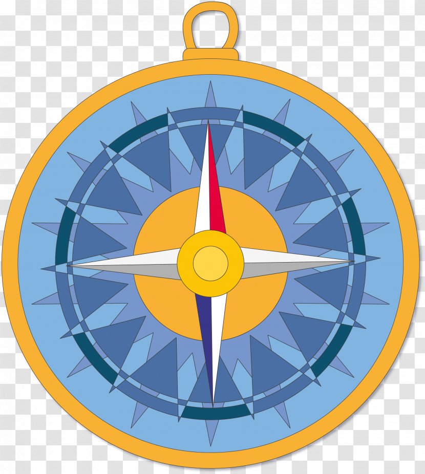 Compass Cartoon Drawing - Symbol - Vector Hand-painted Transparent PNG