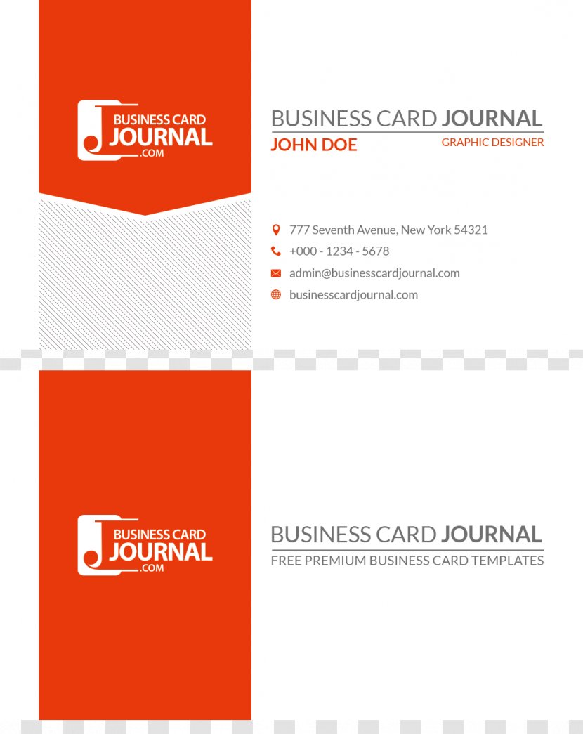 Business Card Logo Visiting - Orange Transparent PNG
