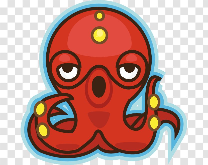 Octopus Headgear Cartoon Clip Art - Artwork - Line Transparent PNG