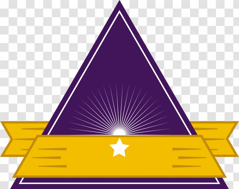 Purple Triangle - Pyramid - Hand Drawn Transparent PNG