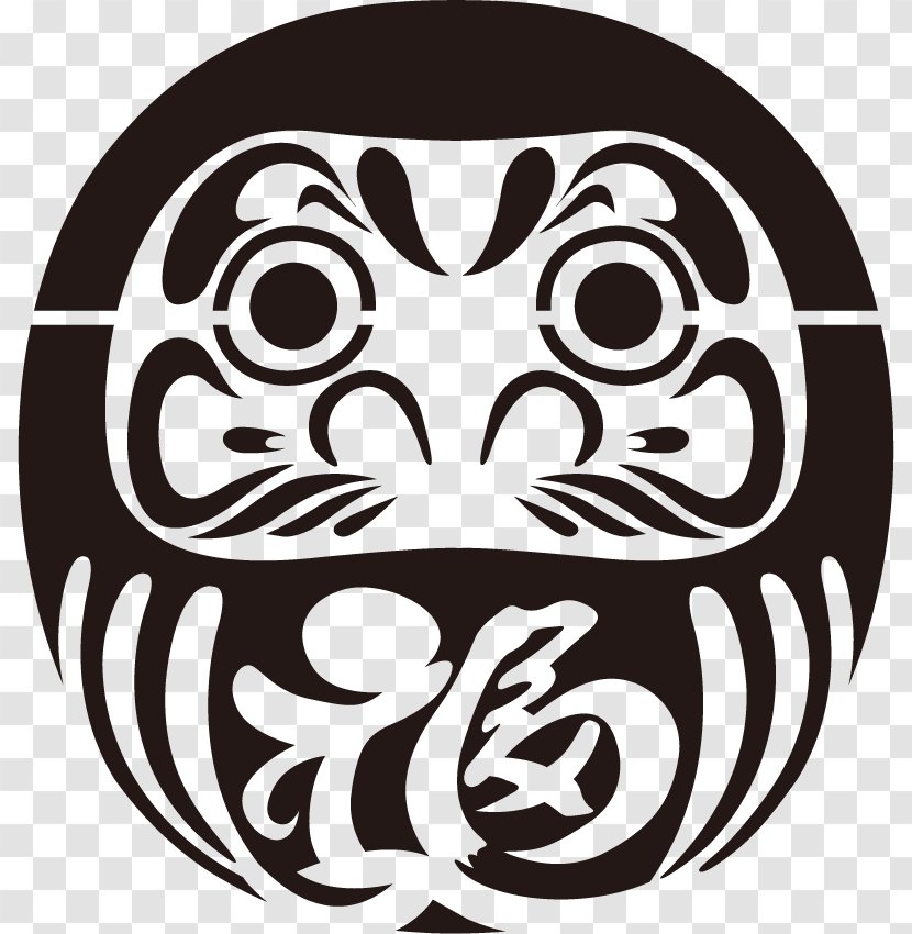 Japan Daruma Doll Decal Sticker Transparent PNG