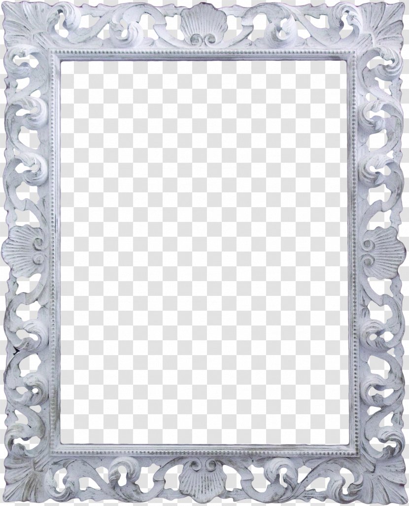 Picture Frame White Pattern - Rectangle Transparent PNG