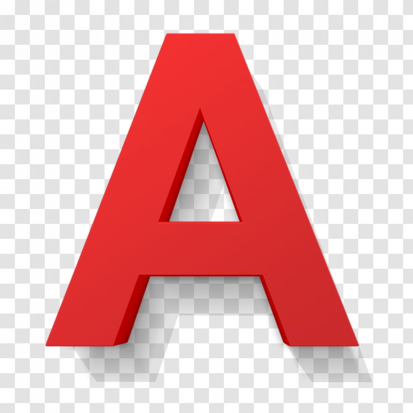 Letter Case - Red - Alphabet Transparent PNG