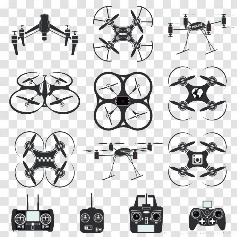 Unmanned Aerial Vehicle Airplane Icon Design - Technology - Fly Mode Transparent PNG