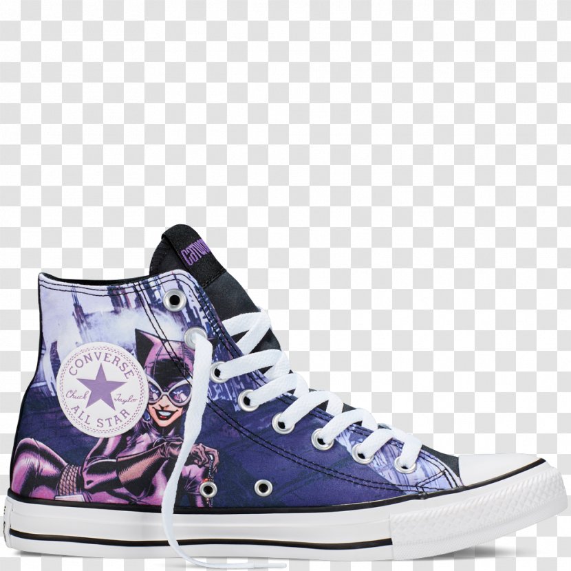 Catwoman Chuck Taylor All-Stars Converse High-top Sneakers - Walking Shoe Transparent PNG
