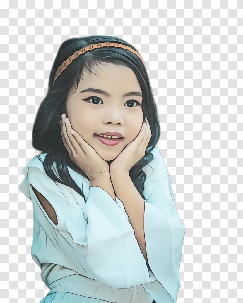 Little Girl - Smile Gesture Transparent PNG