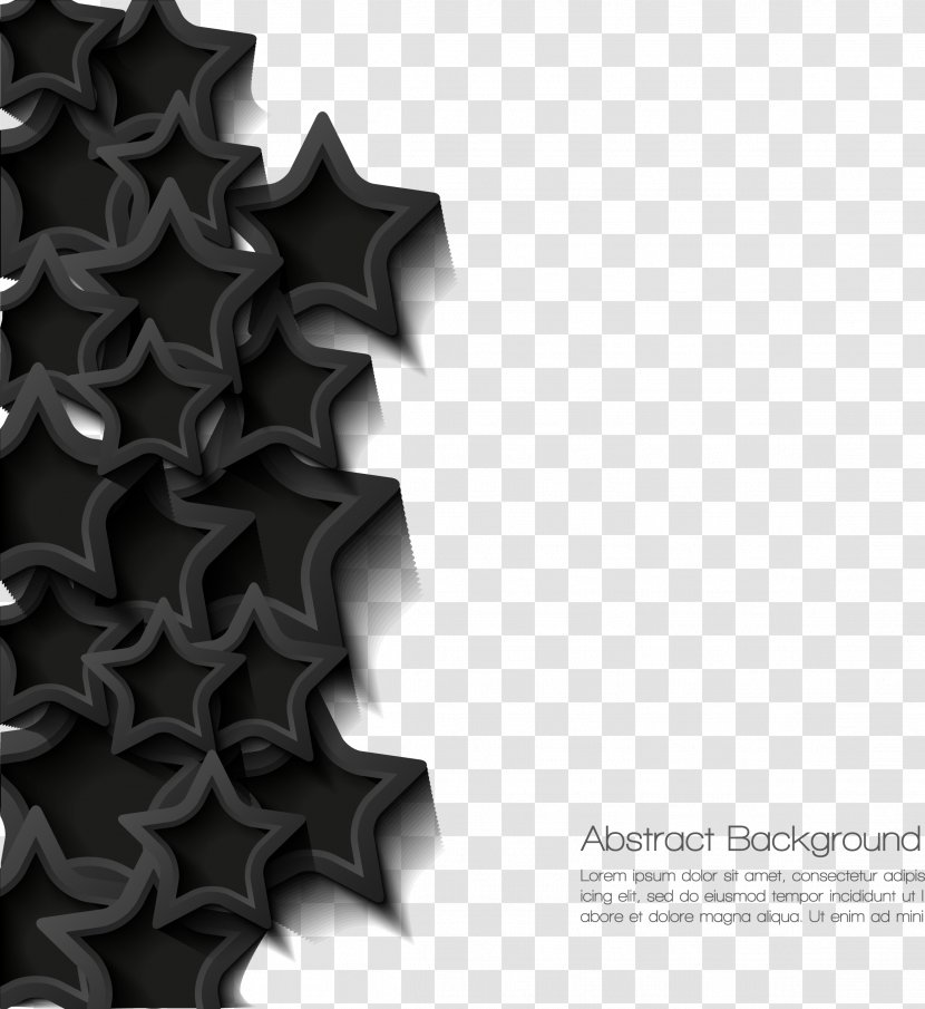 Black Star Euclidean Vector - And White - Decorative Stars Transparent PNG