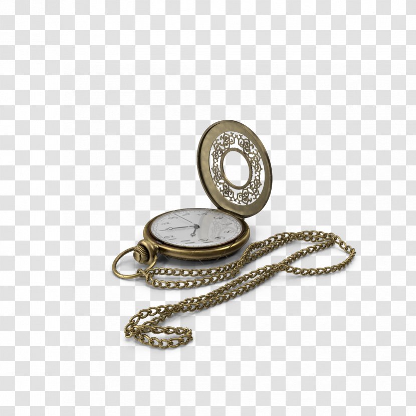 Locket Product Design Silver - Metal - Pocket Watch Images Transparent PNG