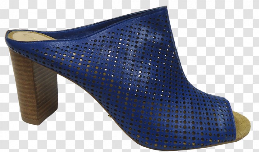 Cobalt Blue High-heeled Shoe Clog - Footwear - Design Transparent PNG