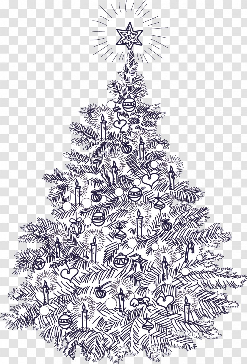 Christmas Tree Card Vintage Clothing Illustration - Holiday Transparent PNG