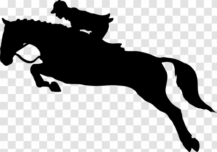 Horse Equestrianism Show Jumping Silhouette Clip Art - Monochrome - Classic Ride Cliparts Transparent PNG