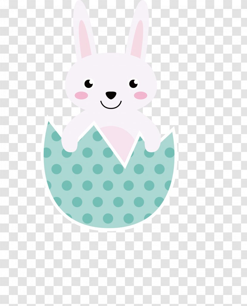 Easter Bunny Rabbit - Material - Vector Cartoon Little With Broken Shell Transparent PNG