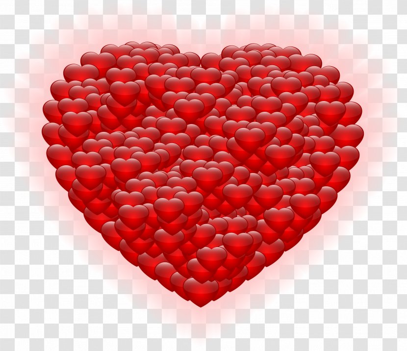 Red Heart Valentine's Day Clip Art - Superfood - Shining Clipart Transparent PNG