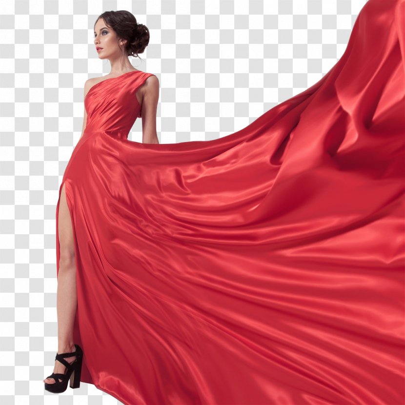 Dress Red White Stock Photography Skirt - Flower Transparent PNG
