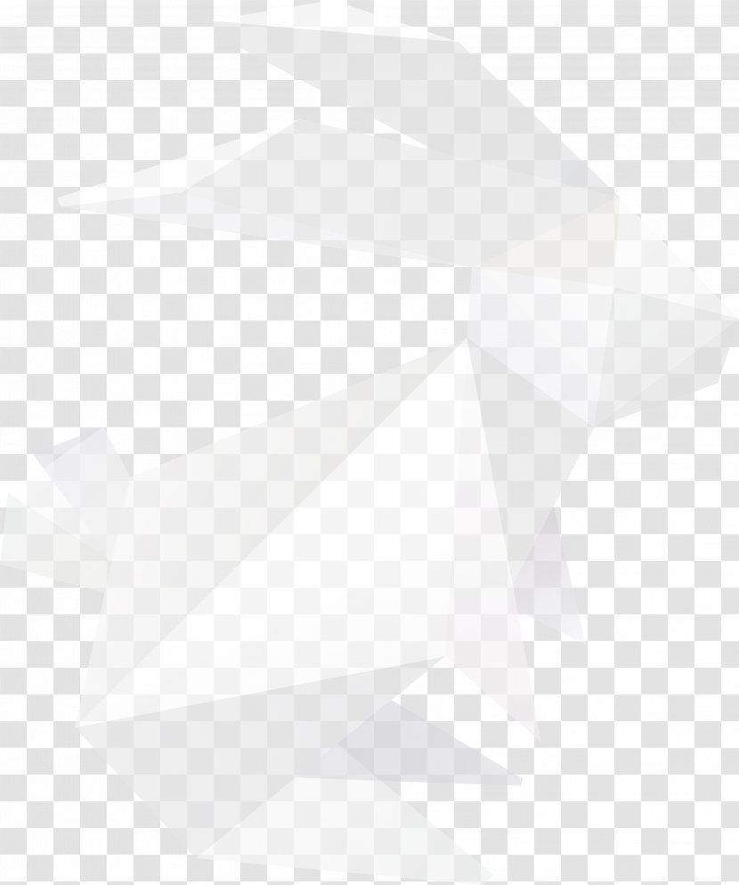 White Black Angle Pattern - And - Vector Origami Rabbit Transparent PNG