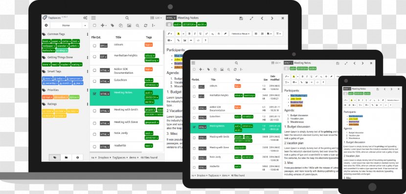 TagSpaces Computer Software Program - Evernote Dropbox Transparent PNG