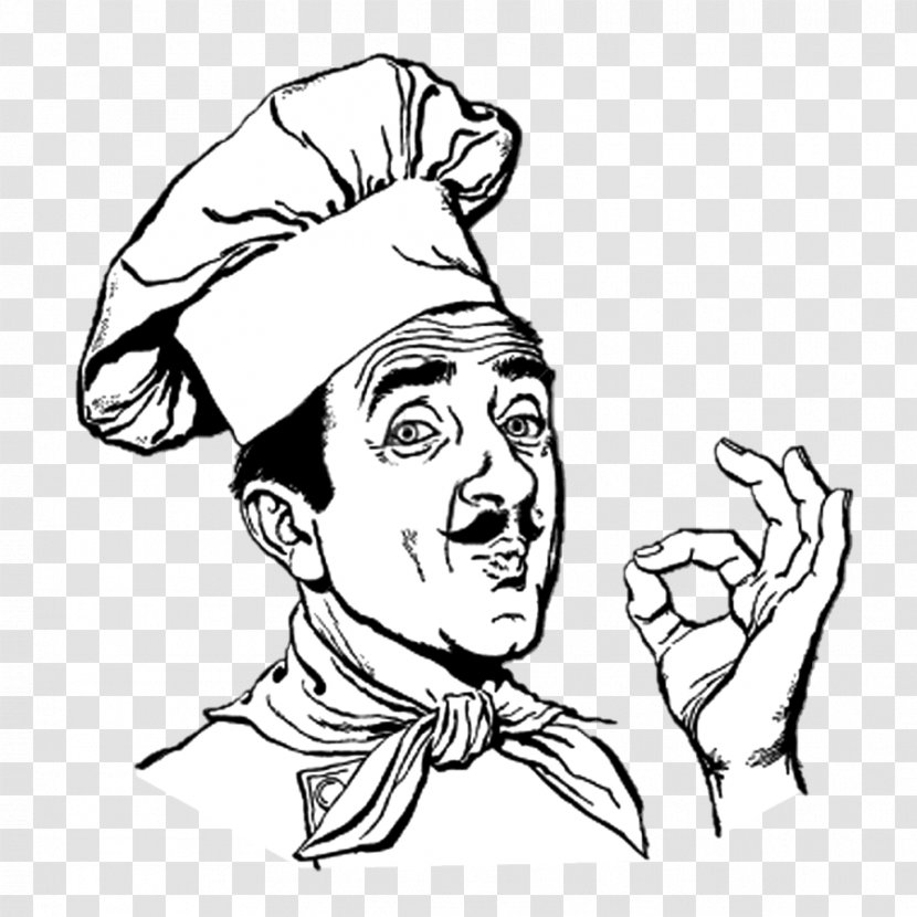 OK Chef Hand - Man - Hat Transparent PNG