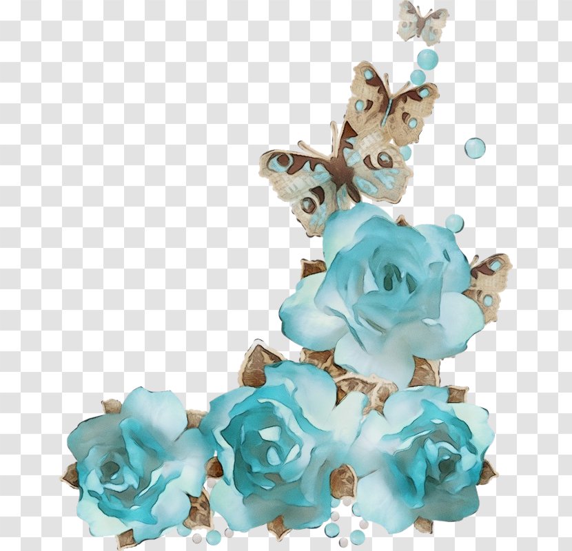 Aqua Blue Turquoise Teal - Jewellery Cut Flowers Transparent PNG