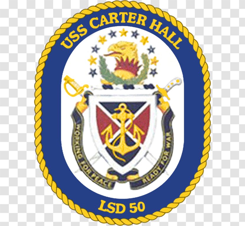 United States Of America USS Carter Hall (LSD-50) Navy Dock Landing Ship - Symbol Transparent PNG