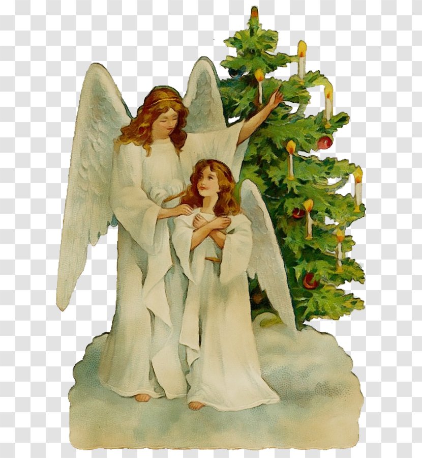 Angel Figurine Tree Ornament Wing Transparent PNG