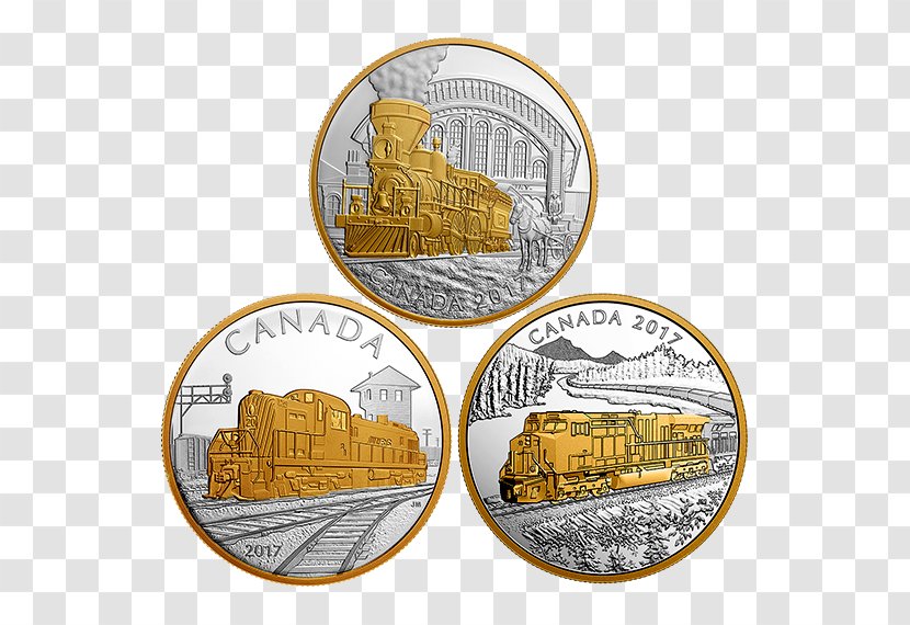 Coin Canada Rail Transport Train Gold - Cash Transparent PNG