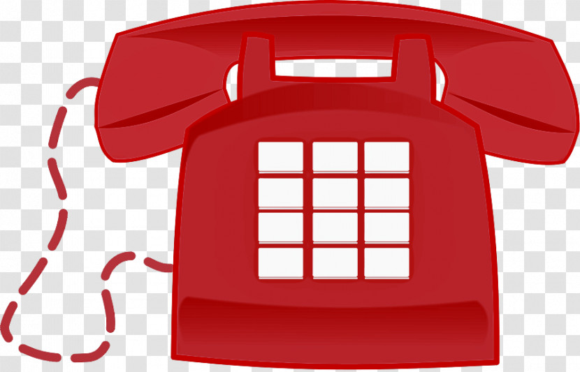 Red Telephone Transparent PNG