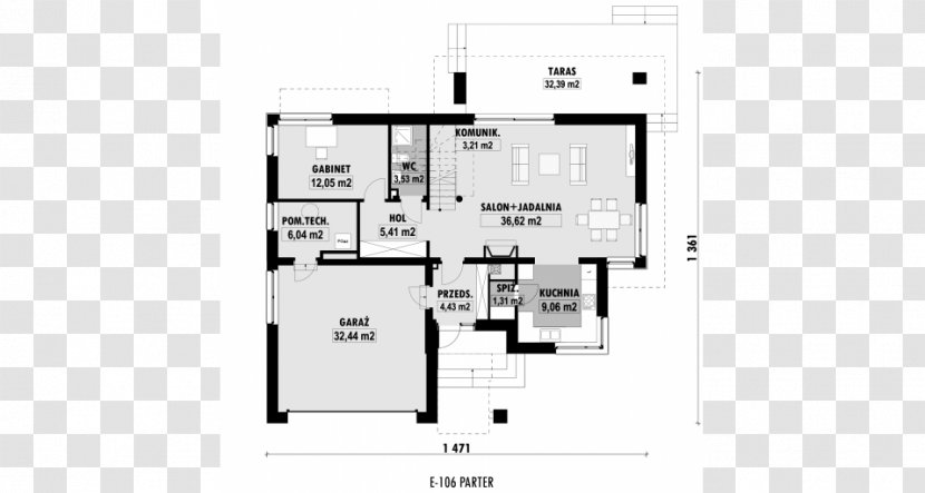 Floor Plan House Project - Azorubine Transparent PNG