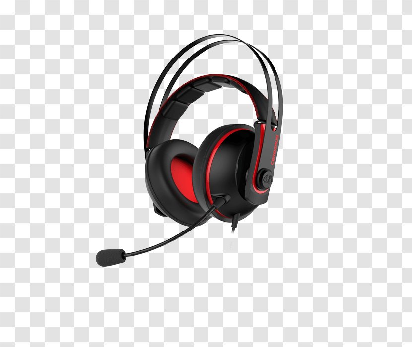 Microphone Headphones ASUS Cerberus Arctic Headset ROG Centurion - Personal Computer - Gaming Red Transparent PNG