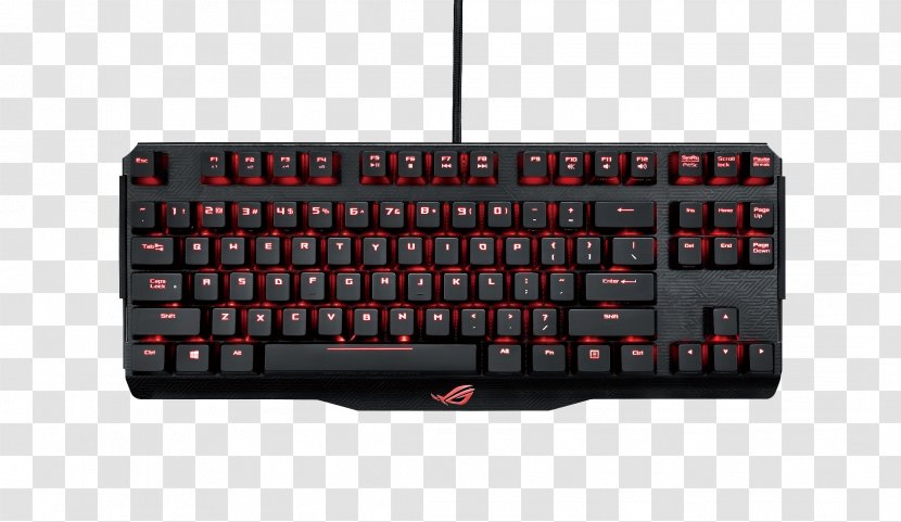 Computer Keyboard Asus Cherry Republic Of Gamers Gaming Keypad - Multimedia - Motocross Race Promotion Transparent PNG