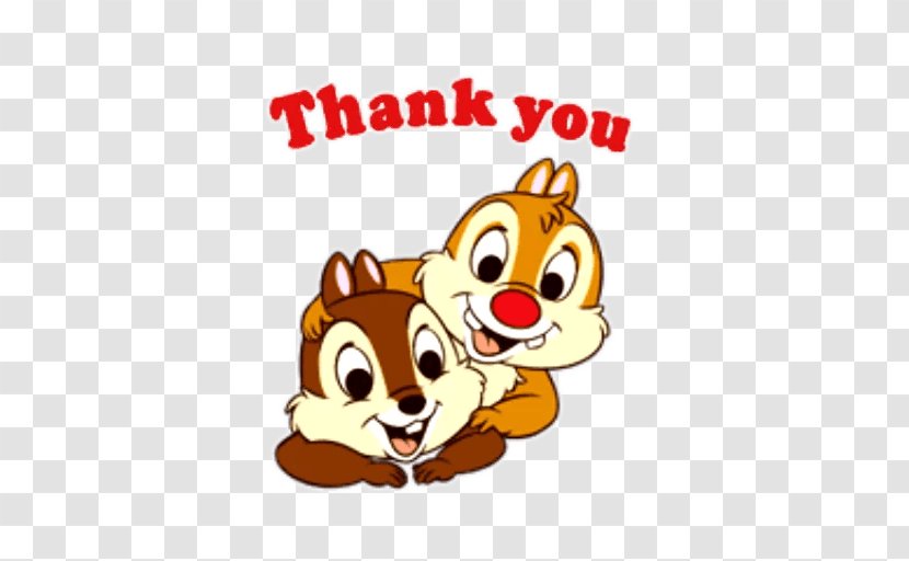 Chip 'n' Dale The Walt Disney Company Chipmunk Image Donald Duck - Squirrel - Thank You Cartoon Png Gif Transparent PNG