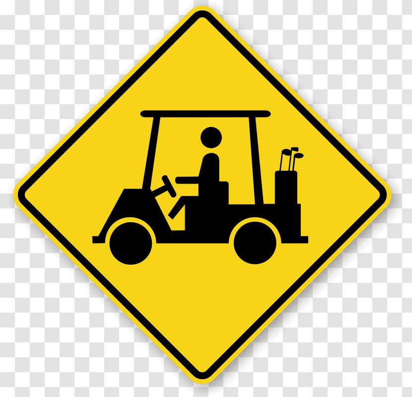 Golf Buggies Traffic Sign Warning - Signal Pictures Transparent PNG