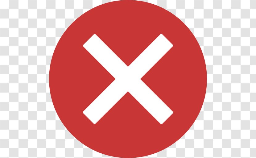Button - Sign - Cross On A Red Circle Transparent PNG