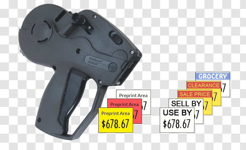 Trigger Label Price Tag - Pricing Gun Transparent PNG