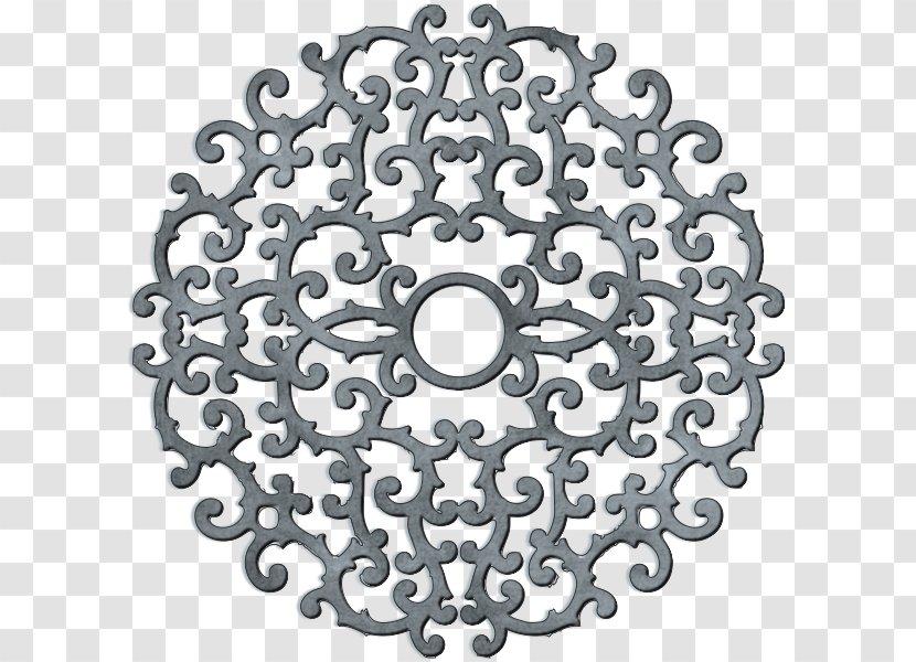 Paper Ceiling Medallion Stencil Stationery - Hobby - Monochrome Transparent PNG