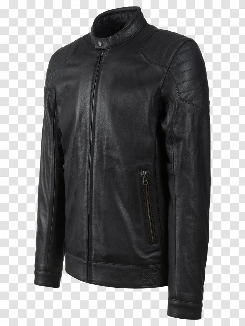 T-shirt Leather Jacket Cutter & Buck Clothing - Textile Transparent PNG