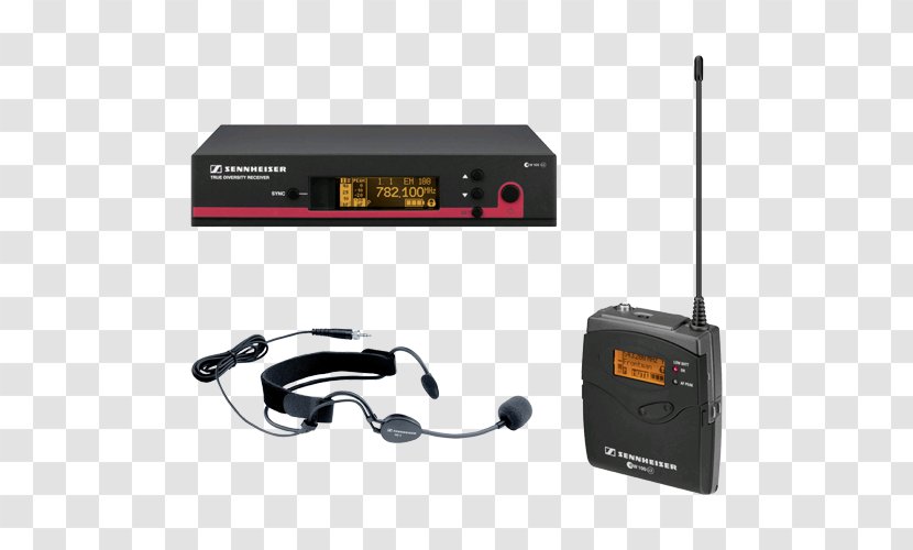 Headset Wireless Microphone Set Sennheiser Ew 152 G3-1G8 Transfer Type:Radio - Electronic Device - Battery Transparent PNG
