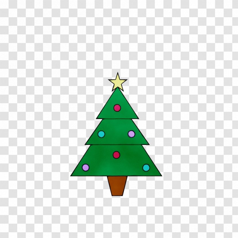Watercolor Christmas Tree - Ornament - Plant Evergreen Transparent PNG