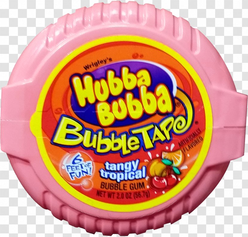 Chewing Gum Hubba Bubba Bubble Tape Wrigley Company - Blue Raspberry Flavor Transparent PNG