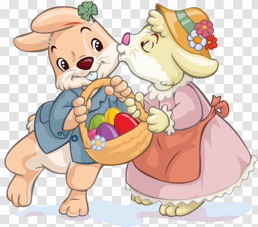 Easter Bunny Greeting & Note Cards Wedding Invitation Clip Art - Heart - Rabbit Transparent PNG