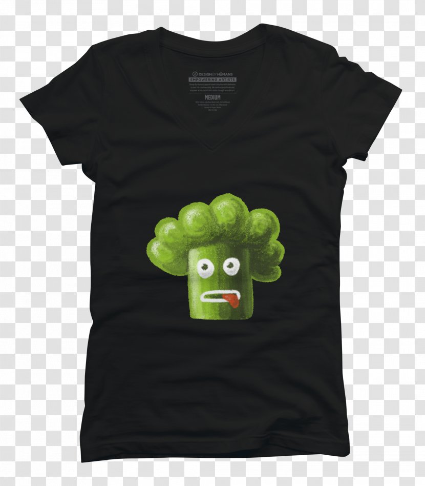 T-shirt Clothing Sleeve Green Font - Top - Broccoli Transparent PNG