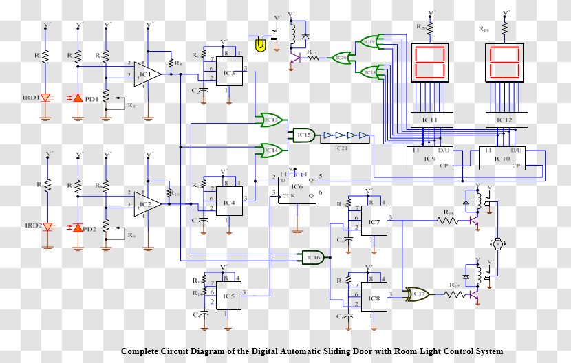 Electrical Network Engineering Line Electronic Circuit - Area - Rolling Door Controller Transparent PNG