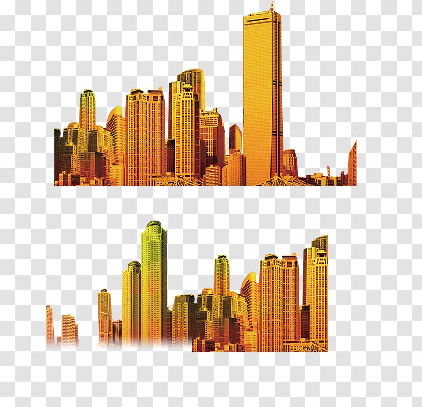 City Download Clip Art - Golden Pattern Transparent PNG