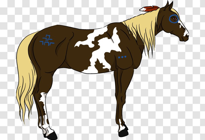 Mane Mustang American Paint Horse Foal Stallion - Livestock - Painted Transparent PNG