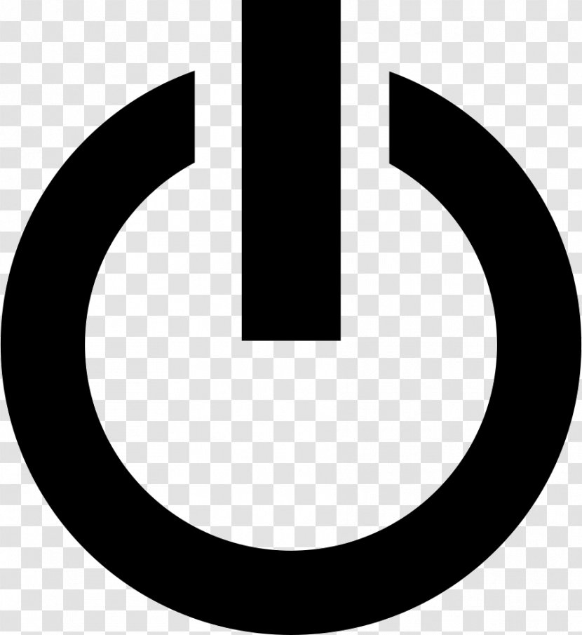 Power Symbol Logo - Black And White Transparent PNG
