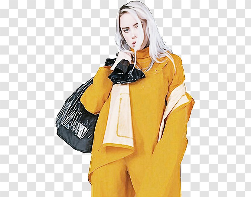 Yellow Fashion Illustration Outerwear Costume Raincoat - Style Accessory Transparent PNG